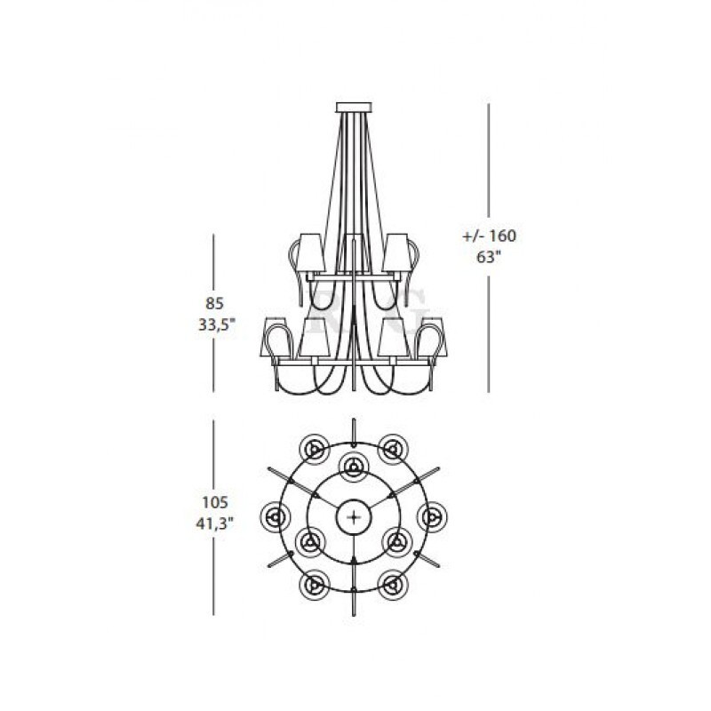 Люстра Evi Style (Morosini) Rondo' LA 6+3