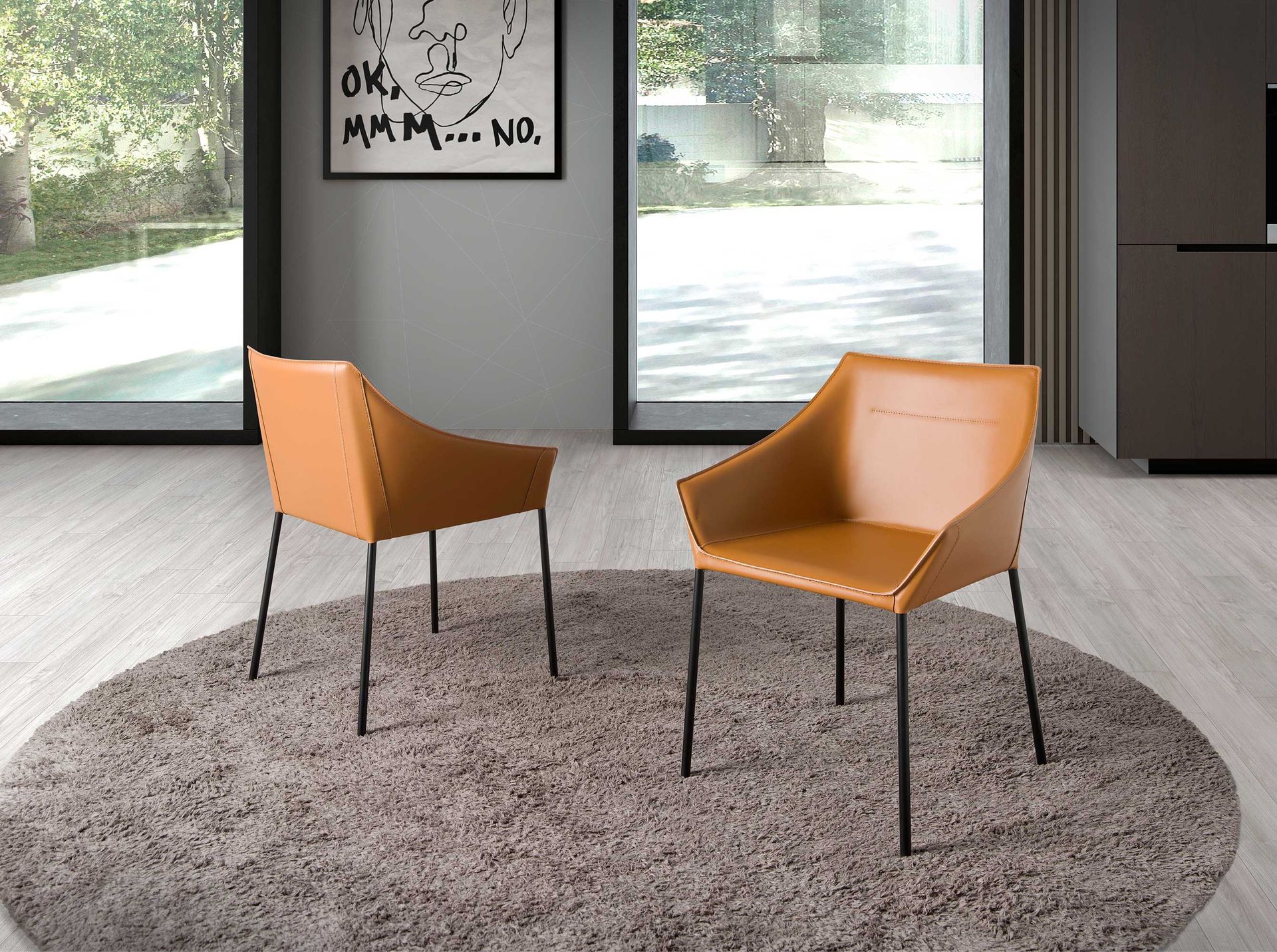 Стул 4144/DC931A коричневый из экокожи Angel Cerda