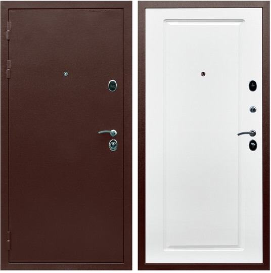 Дверь входная Graf Люкс ТП-70 Антик медь / МДФ 16 мм ФЛ-119 Ясень белый