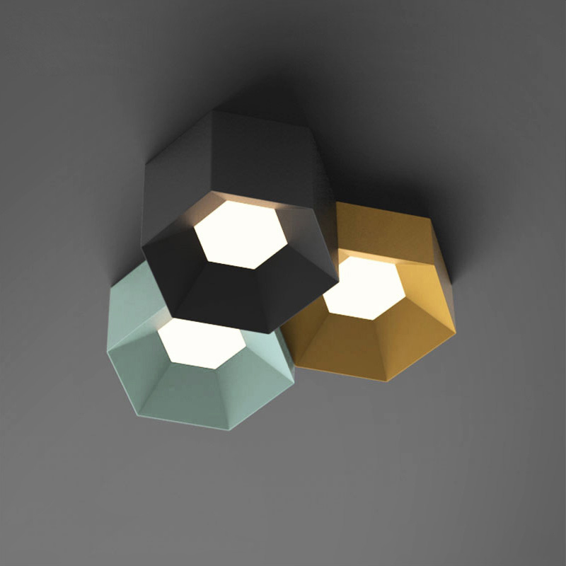 Потолочный светильник HEXAGON A H18 Light green by ImperiumLoft