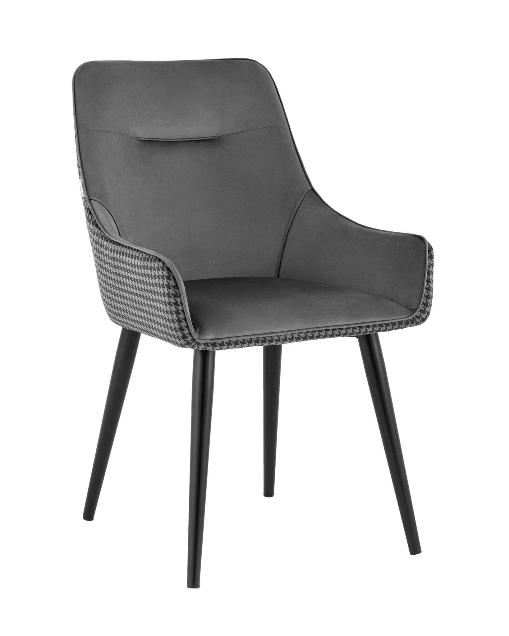 Стул Джоан велюр серый гусиная лапка Stool Group