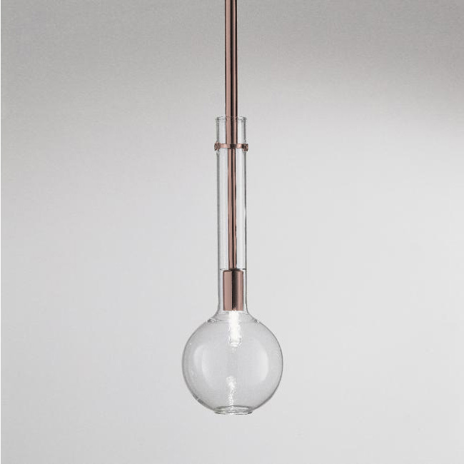 Подвесной светильник Selene Illuminazione Ampolla clear/copper 2804-023025