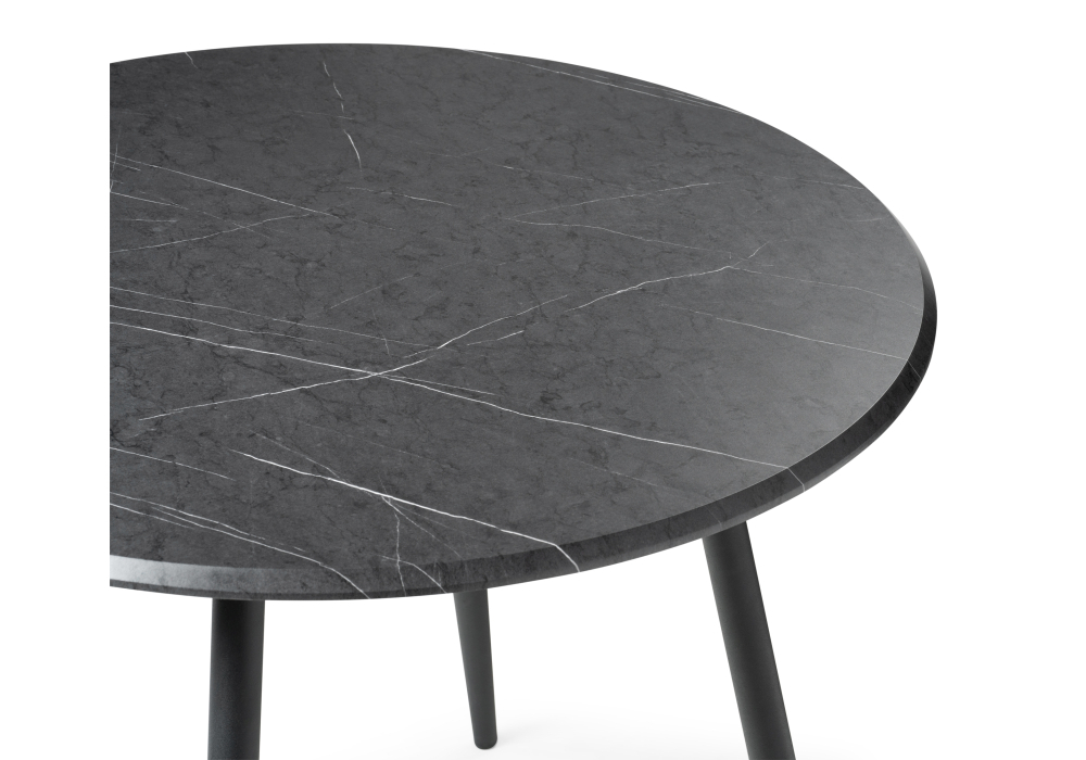 Стол деревянный Woodville Абилин 100 мрамор черный / черный матовый 507222