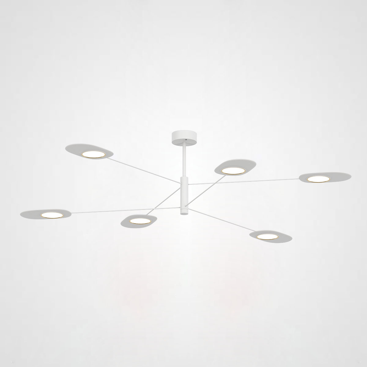 Люстра на штанге INGEL D110 6 lamps White by ImperiumLoft