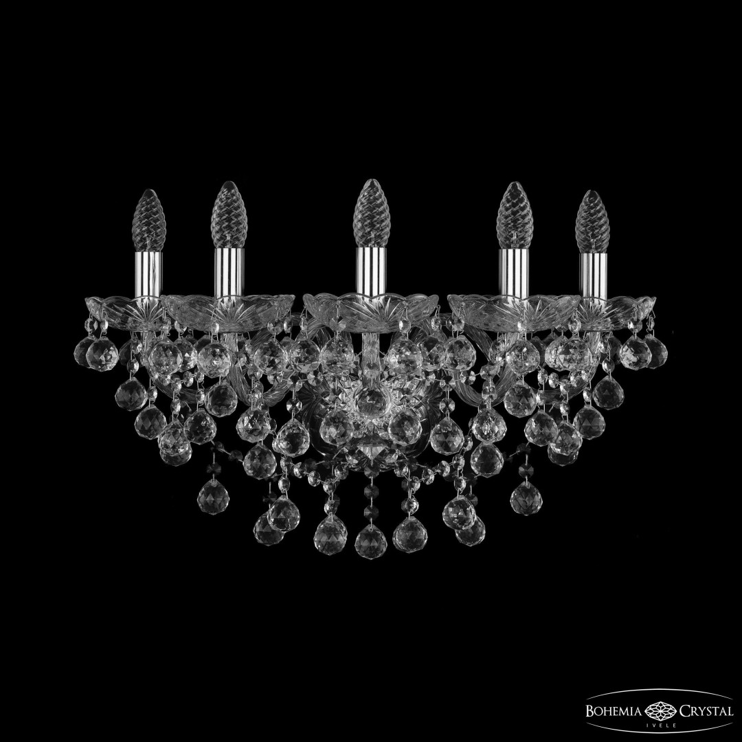 Бра хрустальные 1409B/5/195/XL Ni Bohemia Ivele Crystal