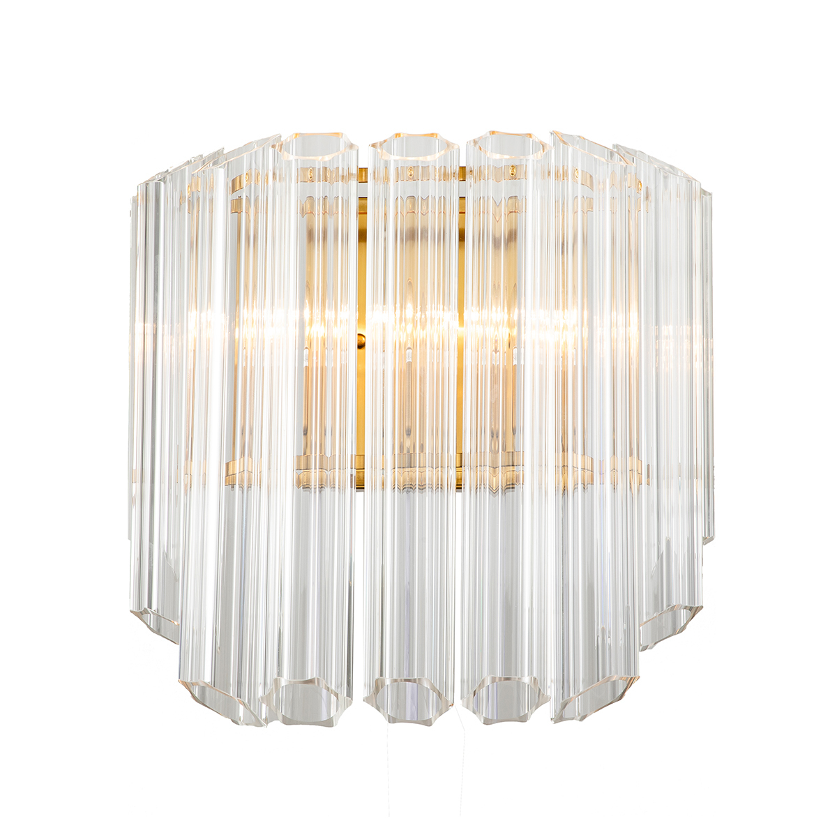 Настенный светильник Delight Collection Vittoria 2C brass/clear