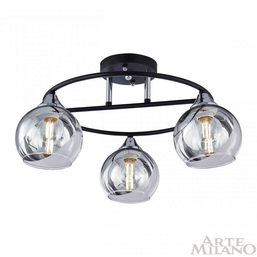 Люстра с плафонами 322403/3 BK+CR Arte Milano