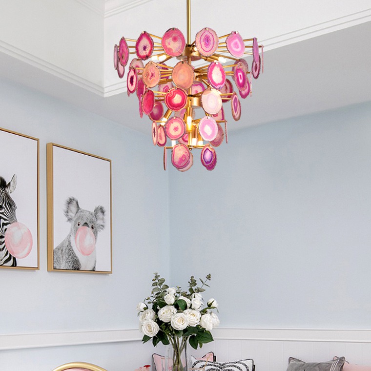 Подвесная люстра AGATE D60 Pink by ImperiumLoft