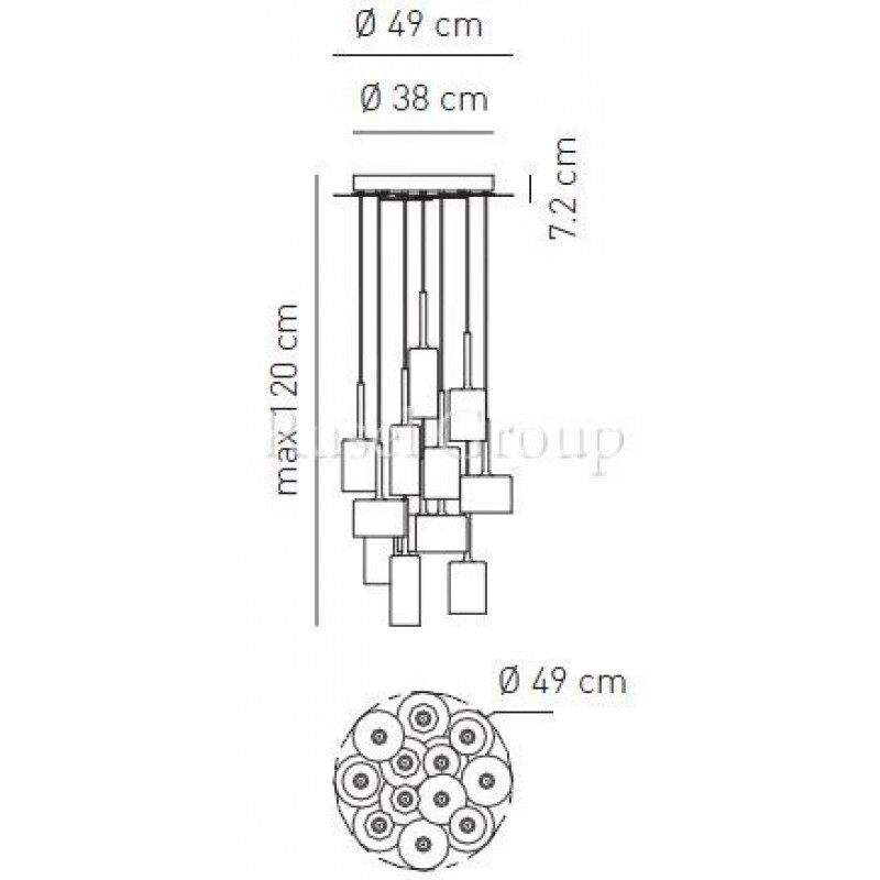 Подвесной светильник Axo Light SPILLRAY SP 12