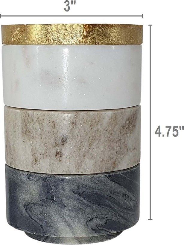 Шкатулка трехуровневая из мрамора, набор Glasar 78600-DS