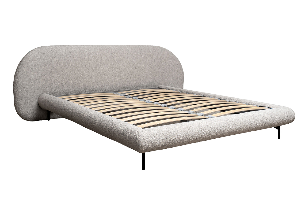 Кровать двуспальная букле бежевая Garda Decor Sicilia-160-Orso BEG