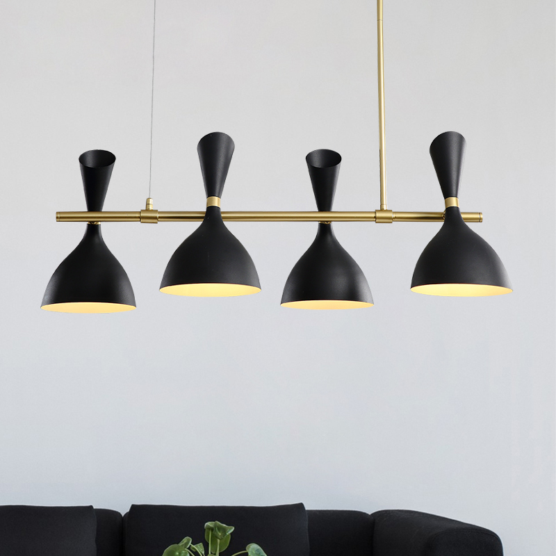 Подвесной реечный светильник TRUMPET LINE L85 White by ImperiumLoft