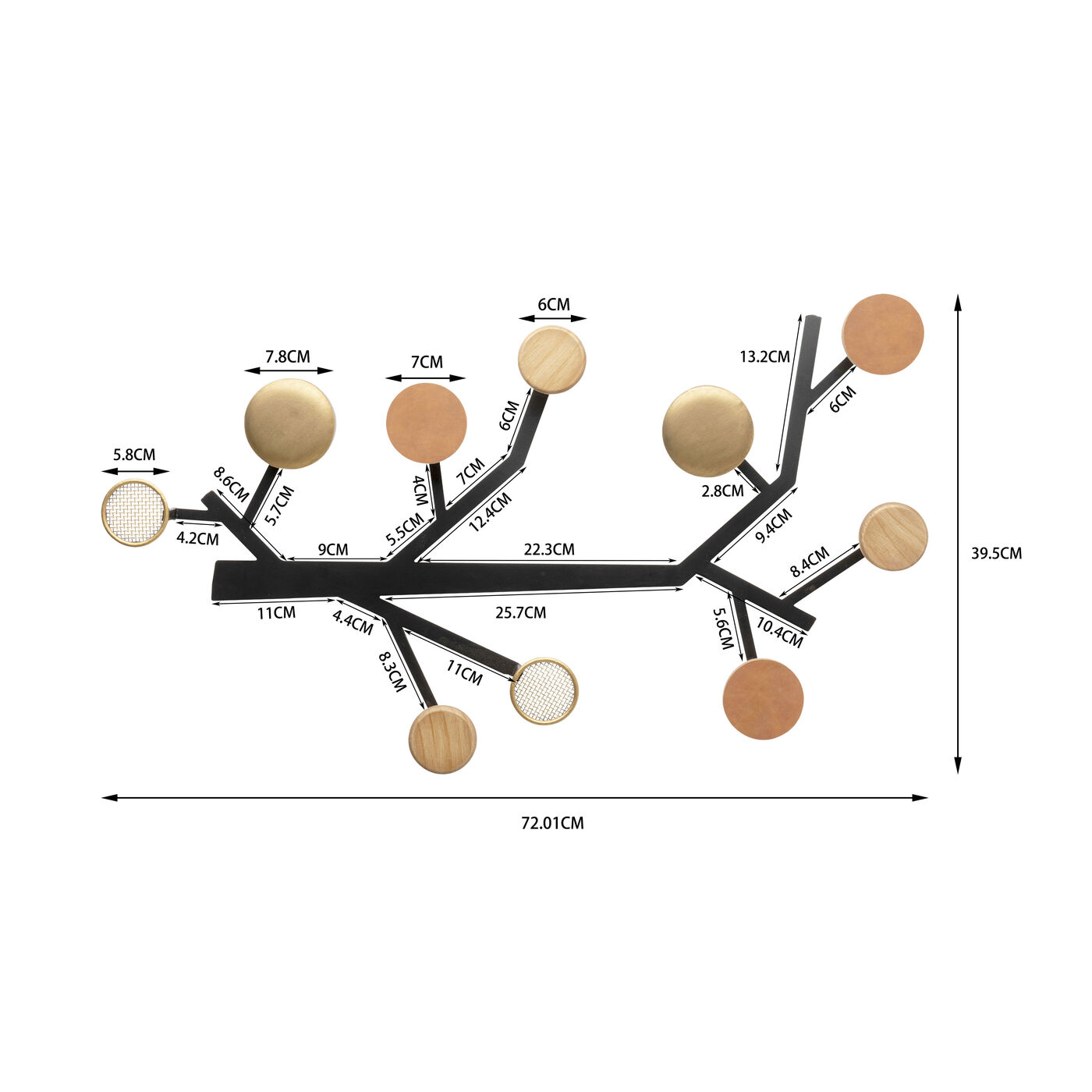 Вешалка Bubble Tree Metallic 40cm KARE 70596