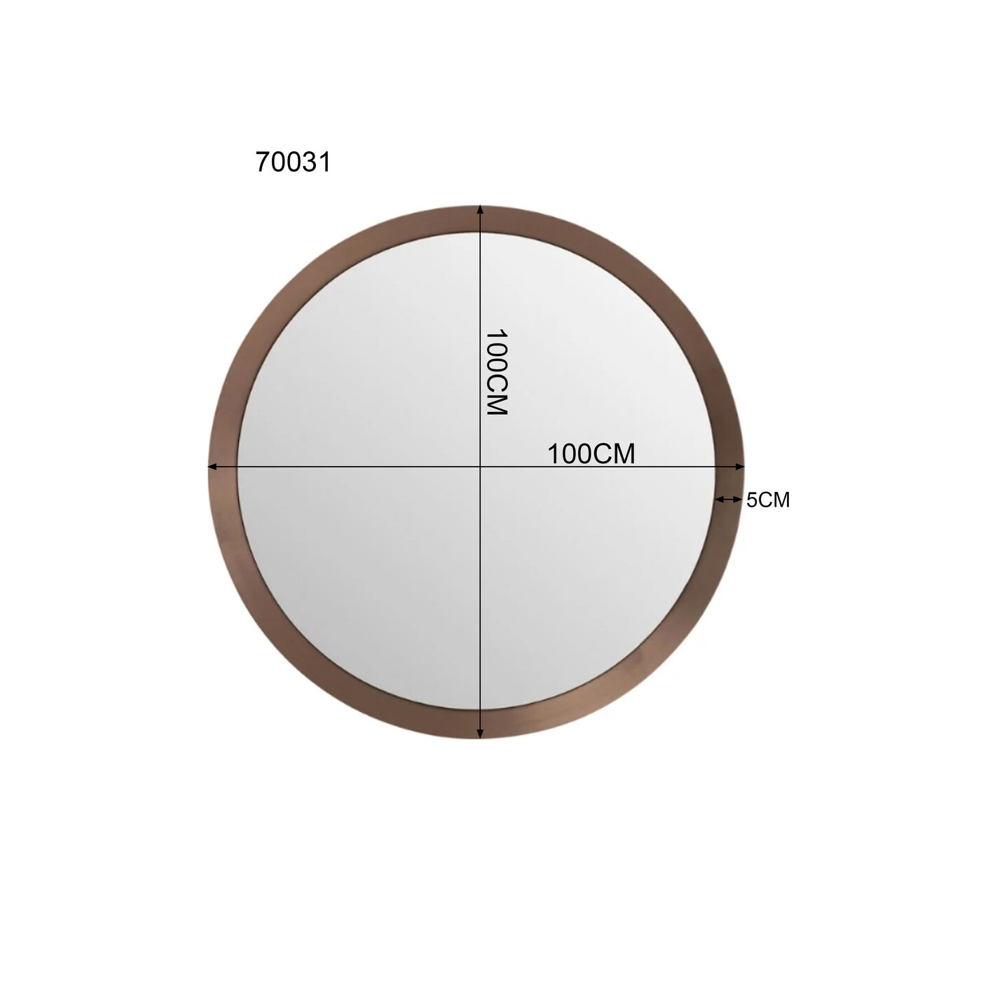Зеркало Arezzo Coffee Ø100cm KARE 70031