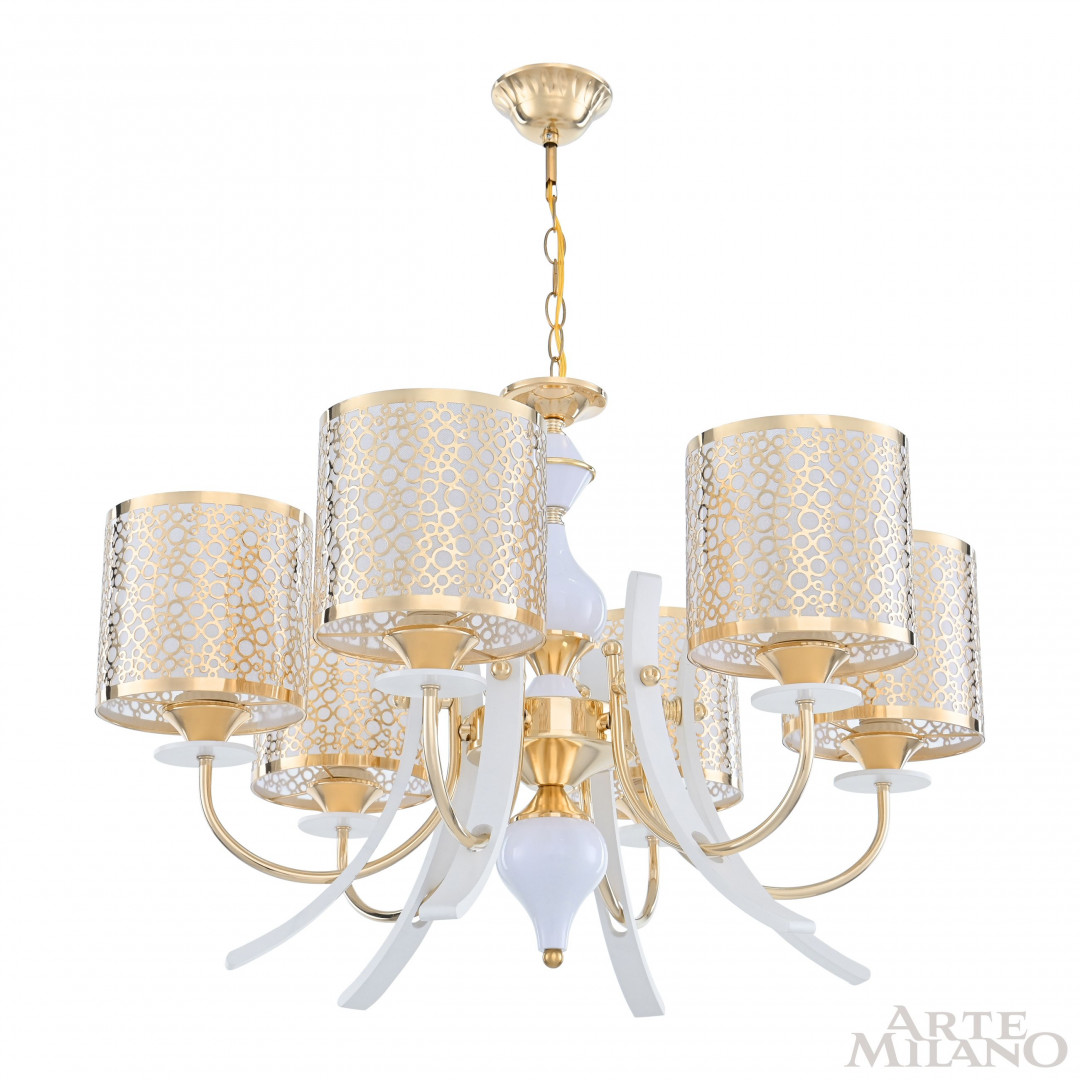 Люстра подвесная с плафонами 306067/6 Wh/Gd Arte Milano