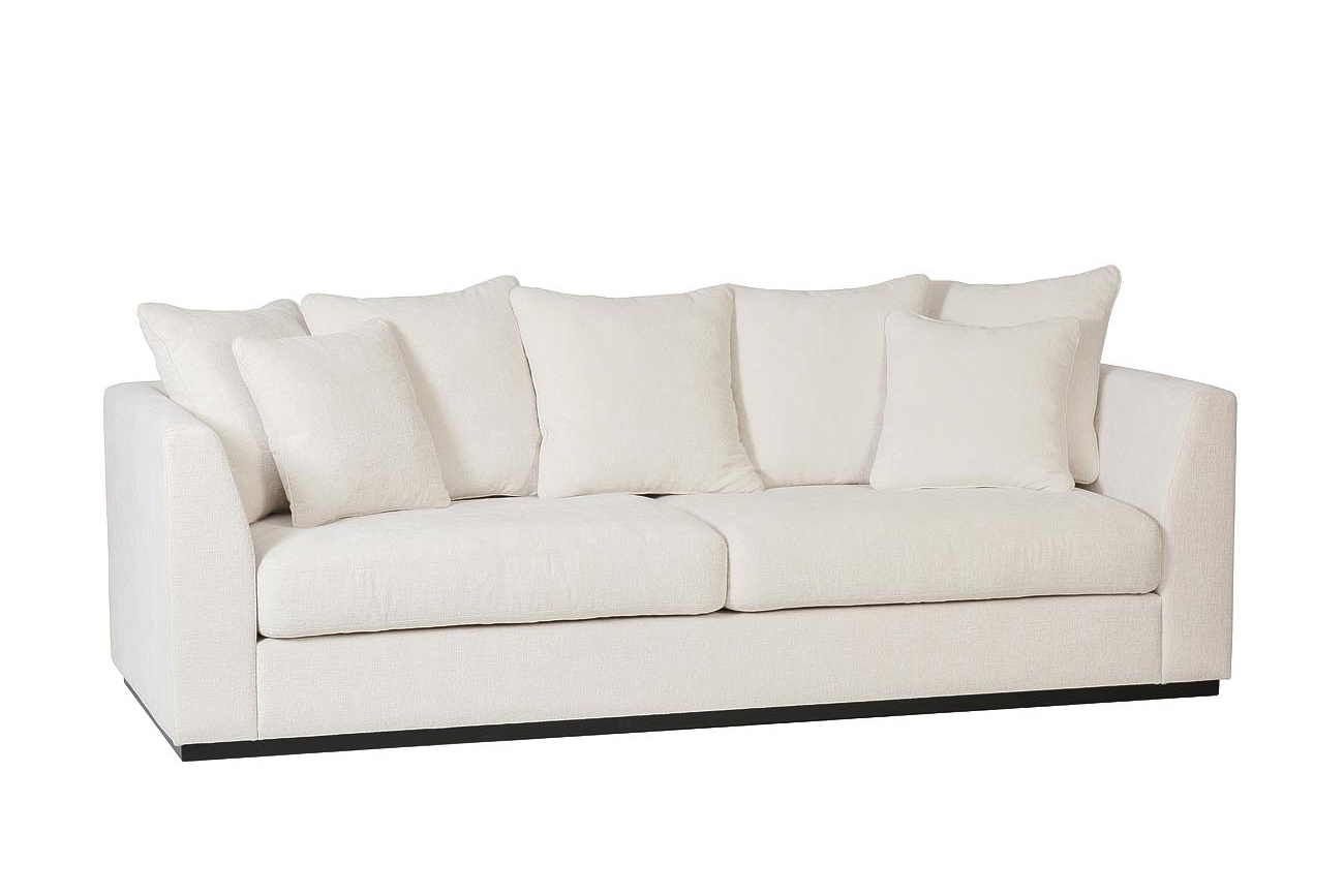 Диван Roberto трехместный велюровый кремовый Garda Decor ROBERTO-250-3K-Ant981