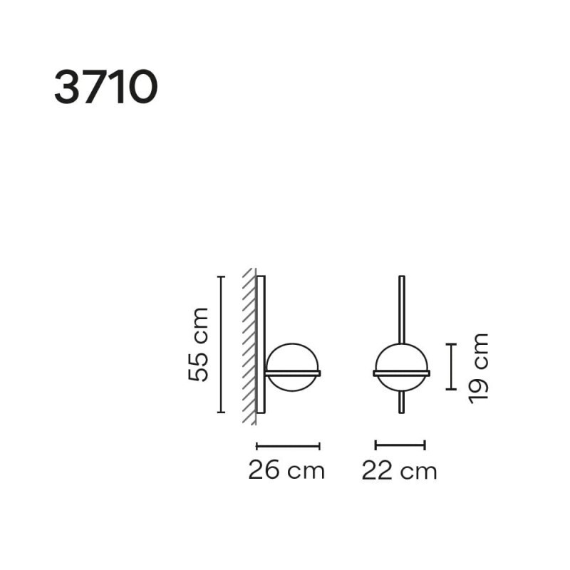 НАСТЕННЫЙ СВЕТИЛЬНИК  VIBIA Palma 3710