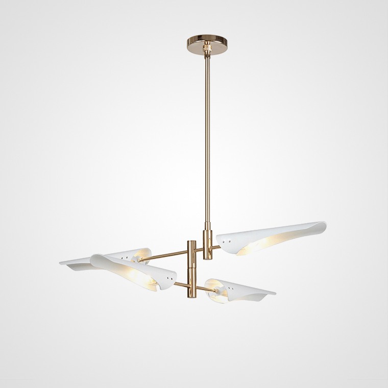 Подвесная люстра BEAM 4 Белый by ImperiumLoft