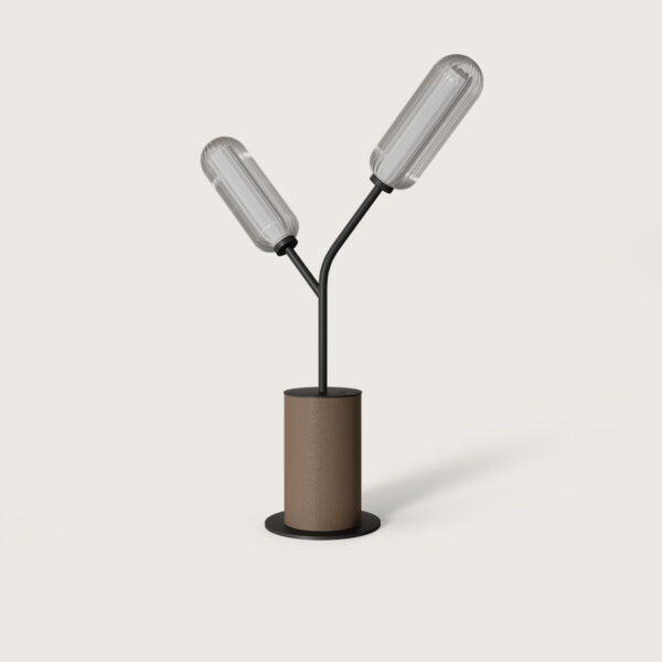 Настольная лампа Lari светло-коричневая кожа Aromas del Campo