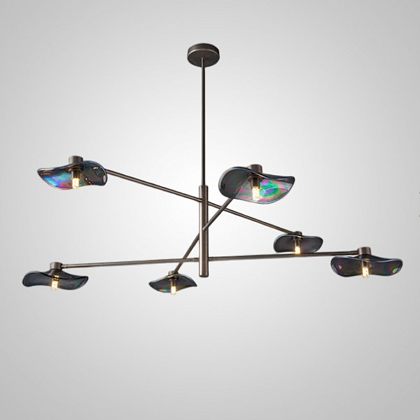 Потолочная люстра MILIAN CH L6 Black Cognac by ImperiumLoft