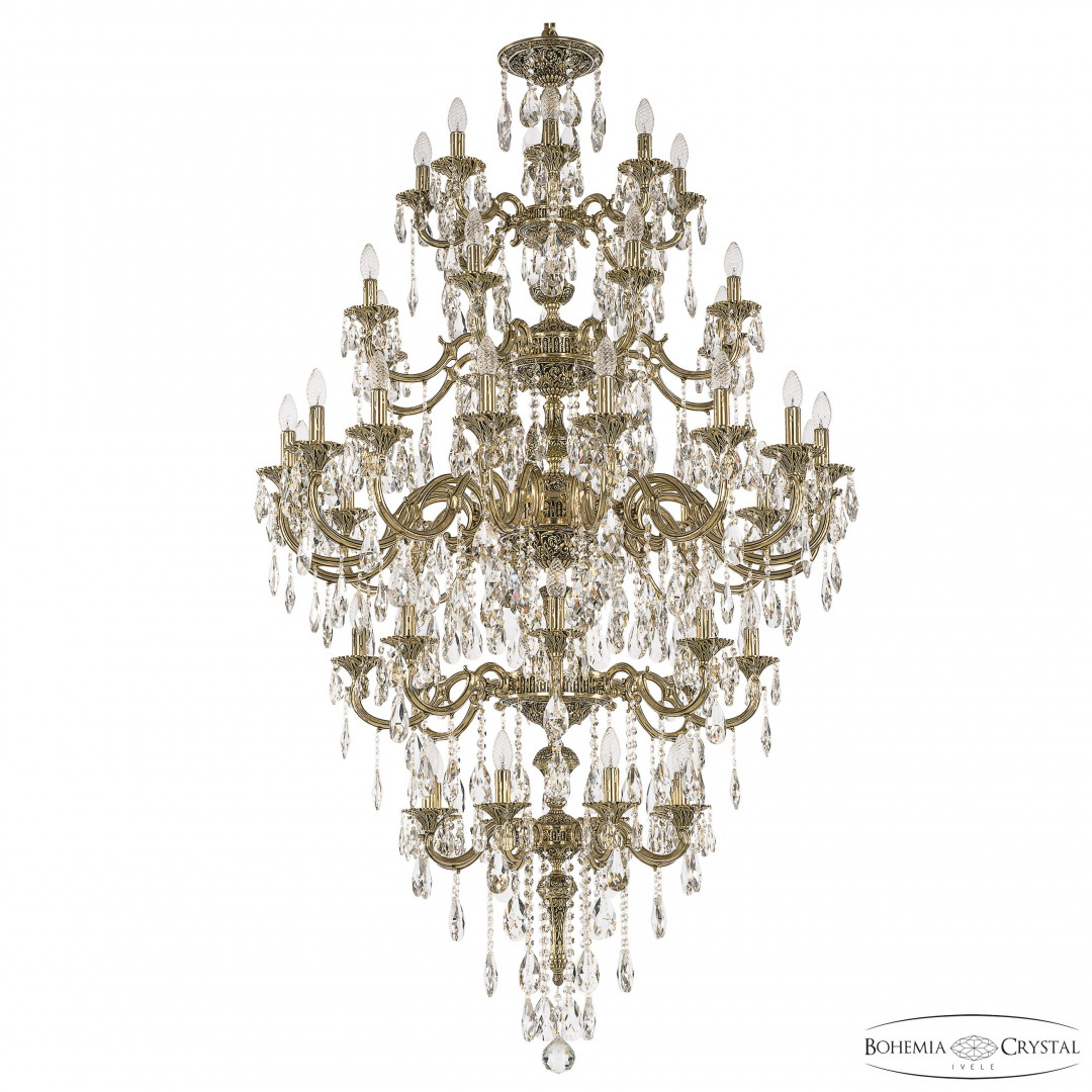 Люстра бронзовая с хрусталём 72101/8+8+16+8+8/360/5d B GB