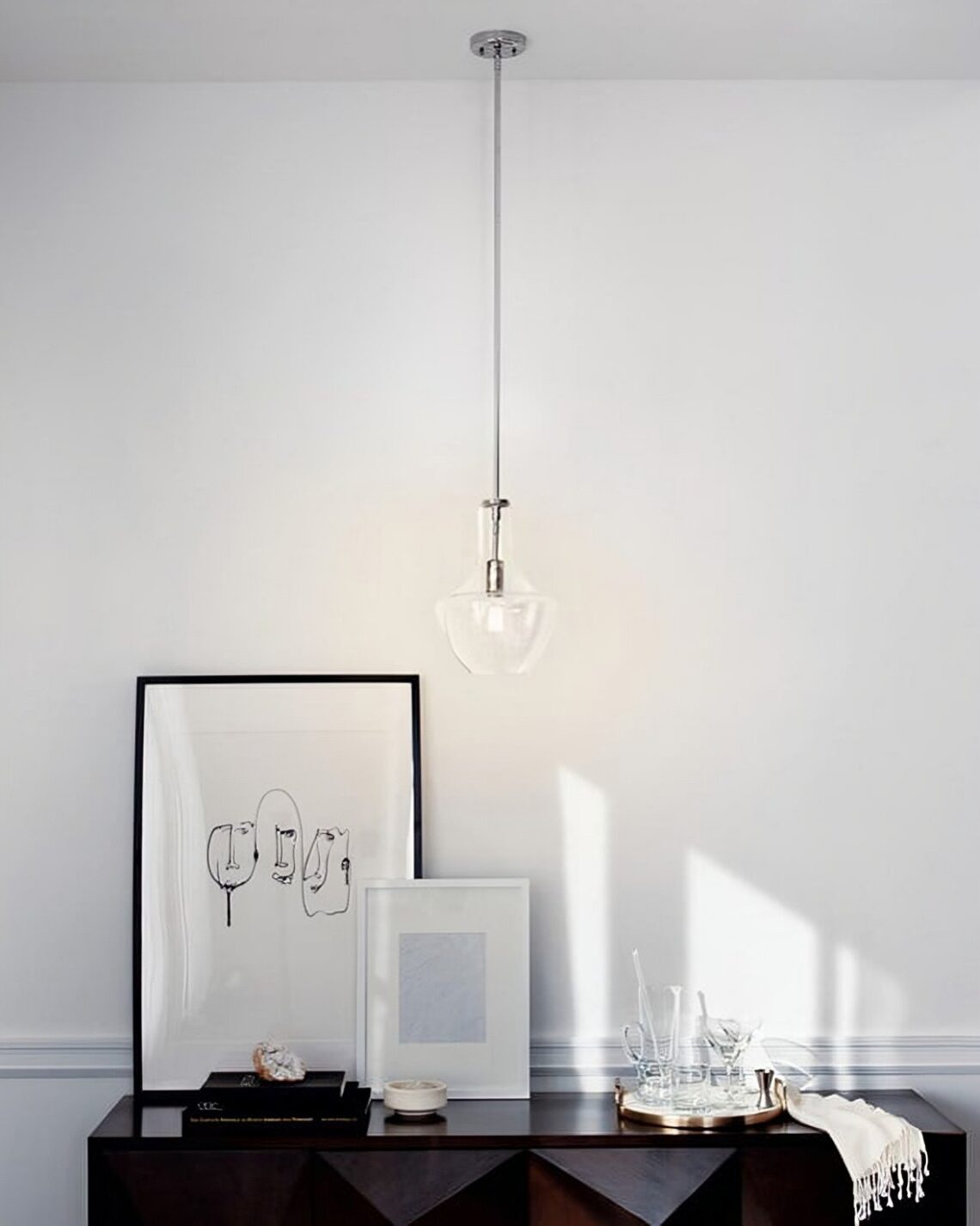 Серебряный подвесной светильник Джос Louvre Home P7554PB