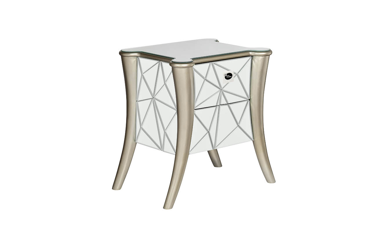 Тумбочка зеркальная с ящиками Garda Decor KFC662