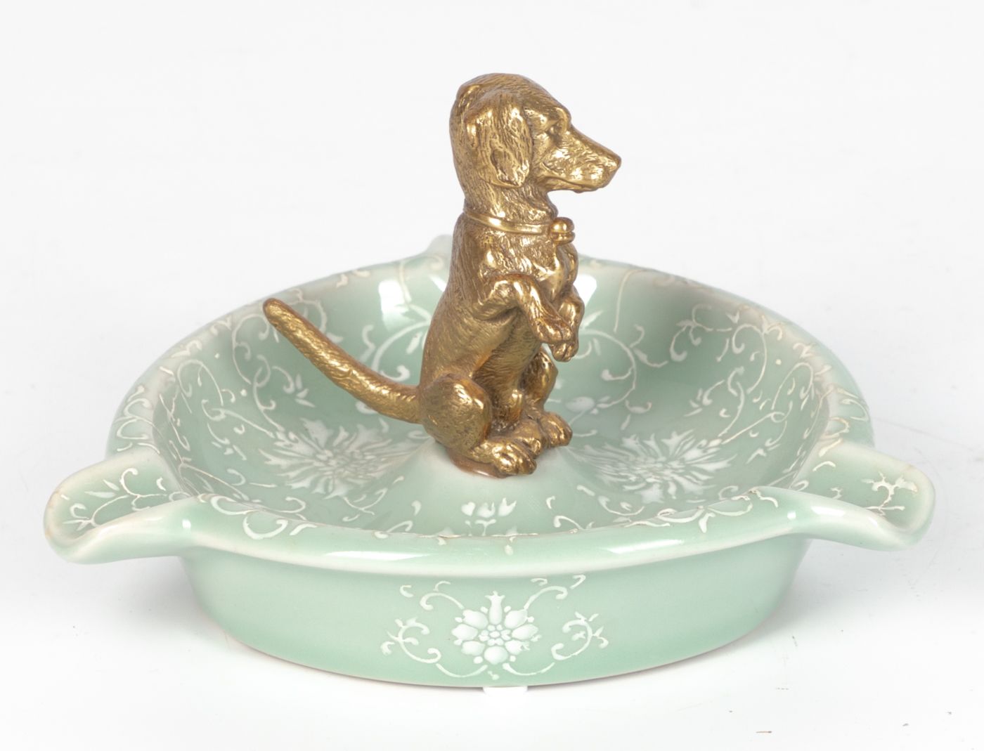 Пепельница с собачкой Glasar C554CL/UW3930