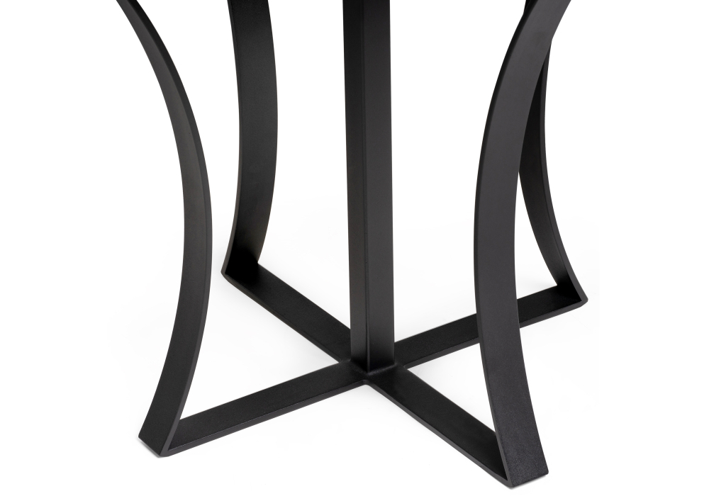 Стол стеклянный Woodville Нейтон обсидиан / черный 474321