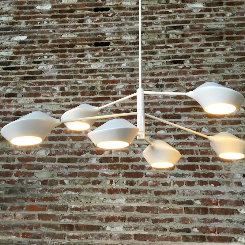 Люстра на штанге LANT D95 6 lamps White by ImperiumLoft
