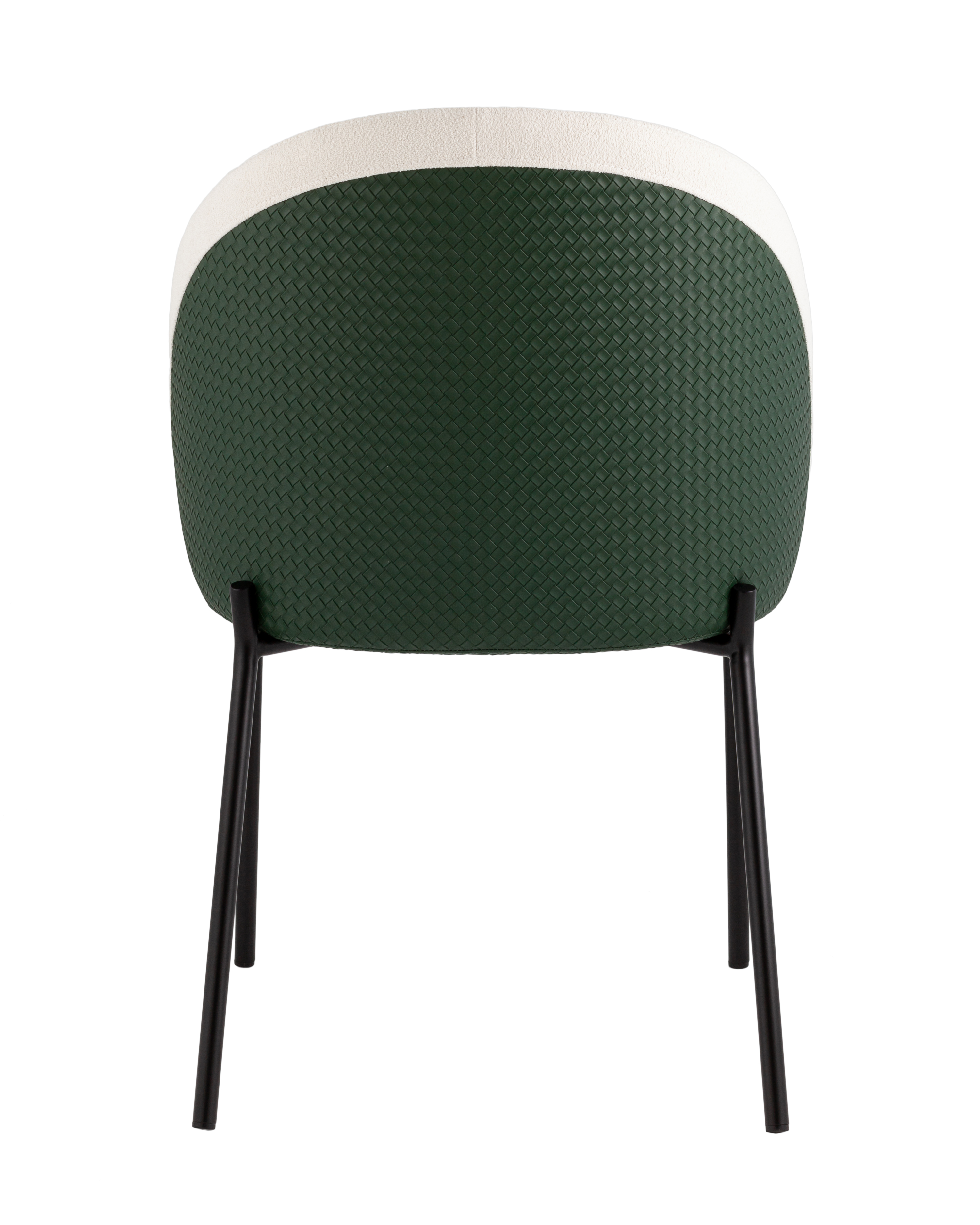 Стул обеденный Adelinde бежевый с зеленой экокожей Stool Group