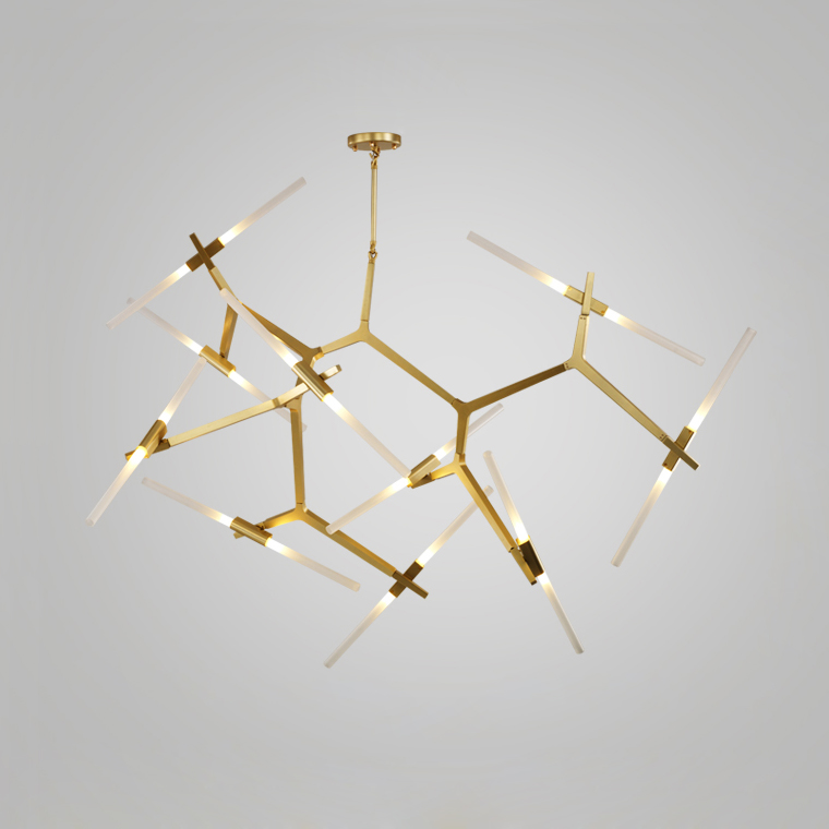 Подвесная люстра ANDES 20 Латунь by ImperiumLoft