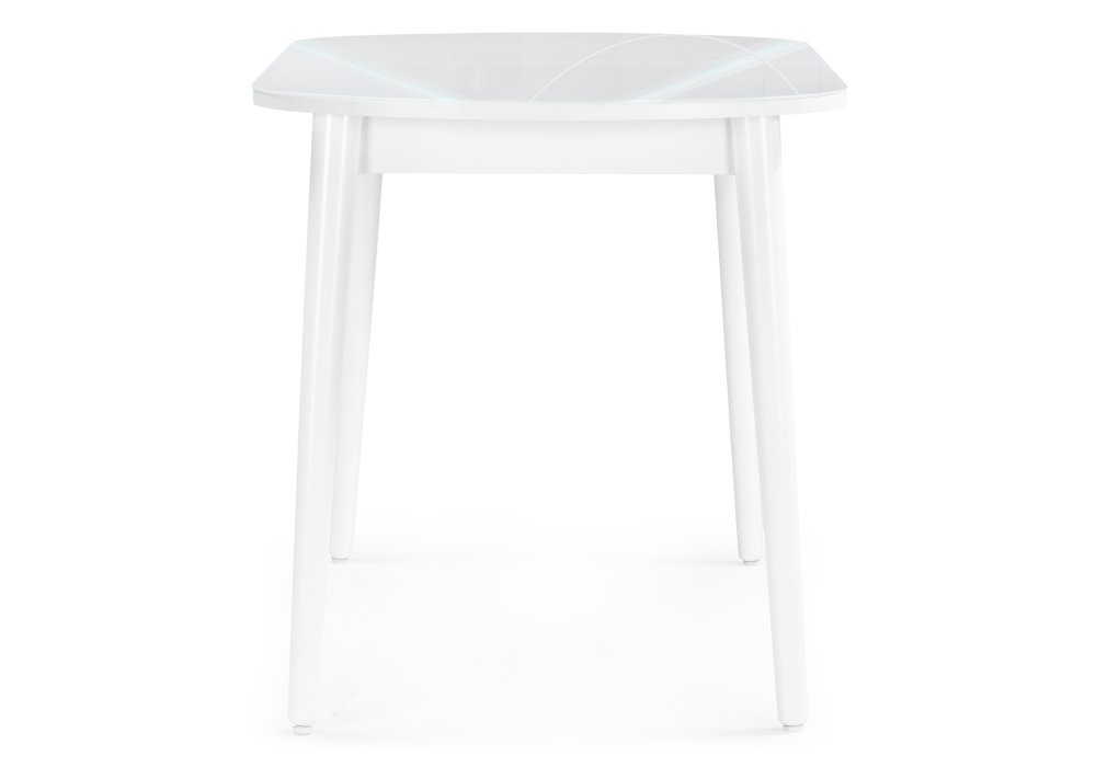 Стол стеклянный Woodville Клэйтон белый / белый 379006