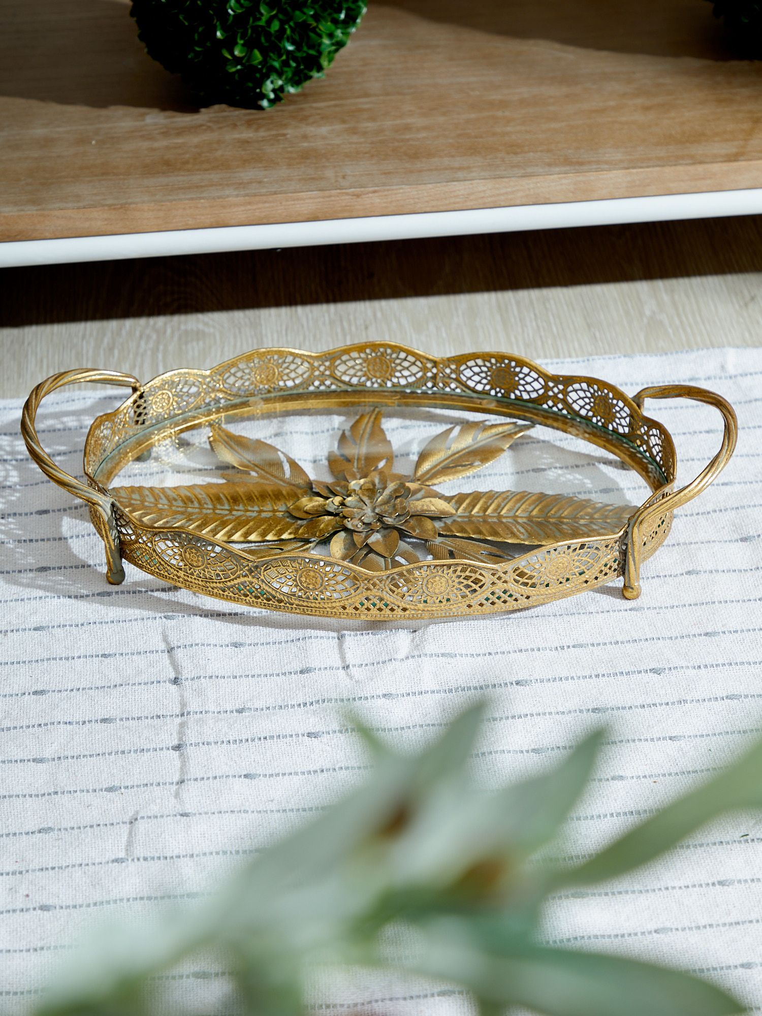 Поднос со стеклянной поверхностью Эфиопия Glasar 57-312/2