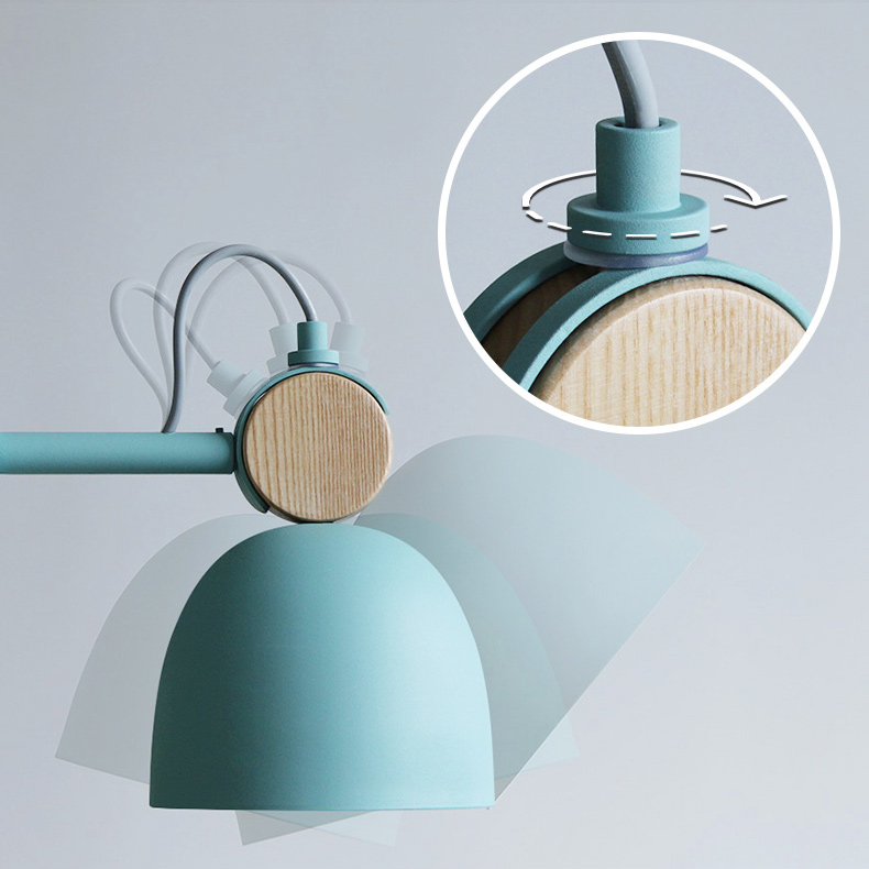 Потолочная люстр на штанге ROLLA 8 blueice by ImperiumLoft