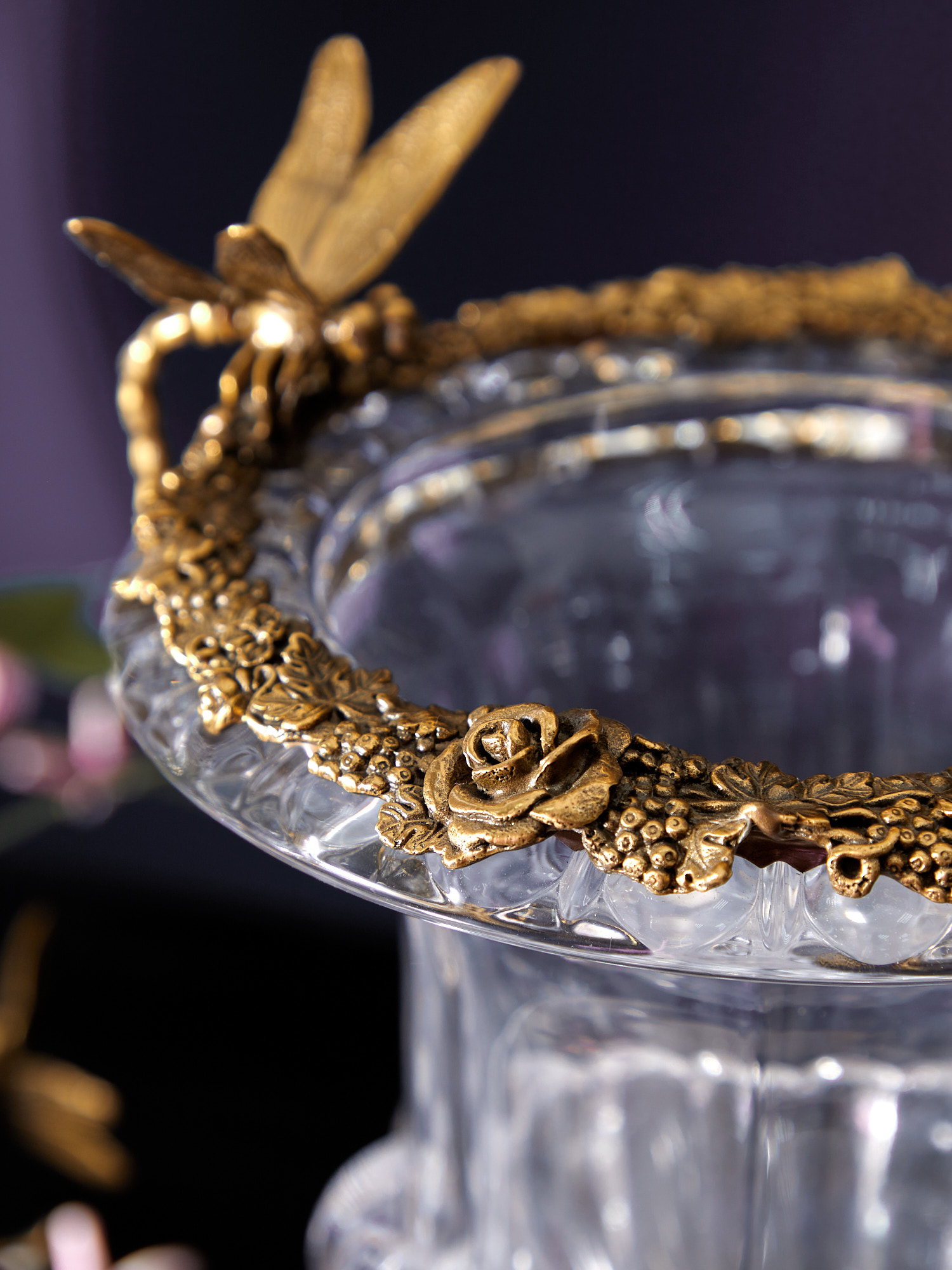 Ваза со стрекозами Glasar HGL317M/GLASS