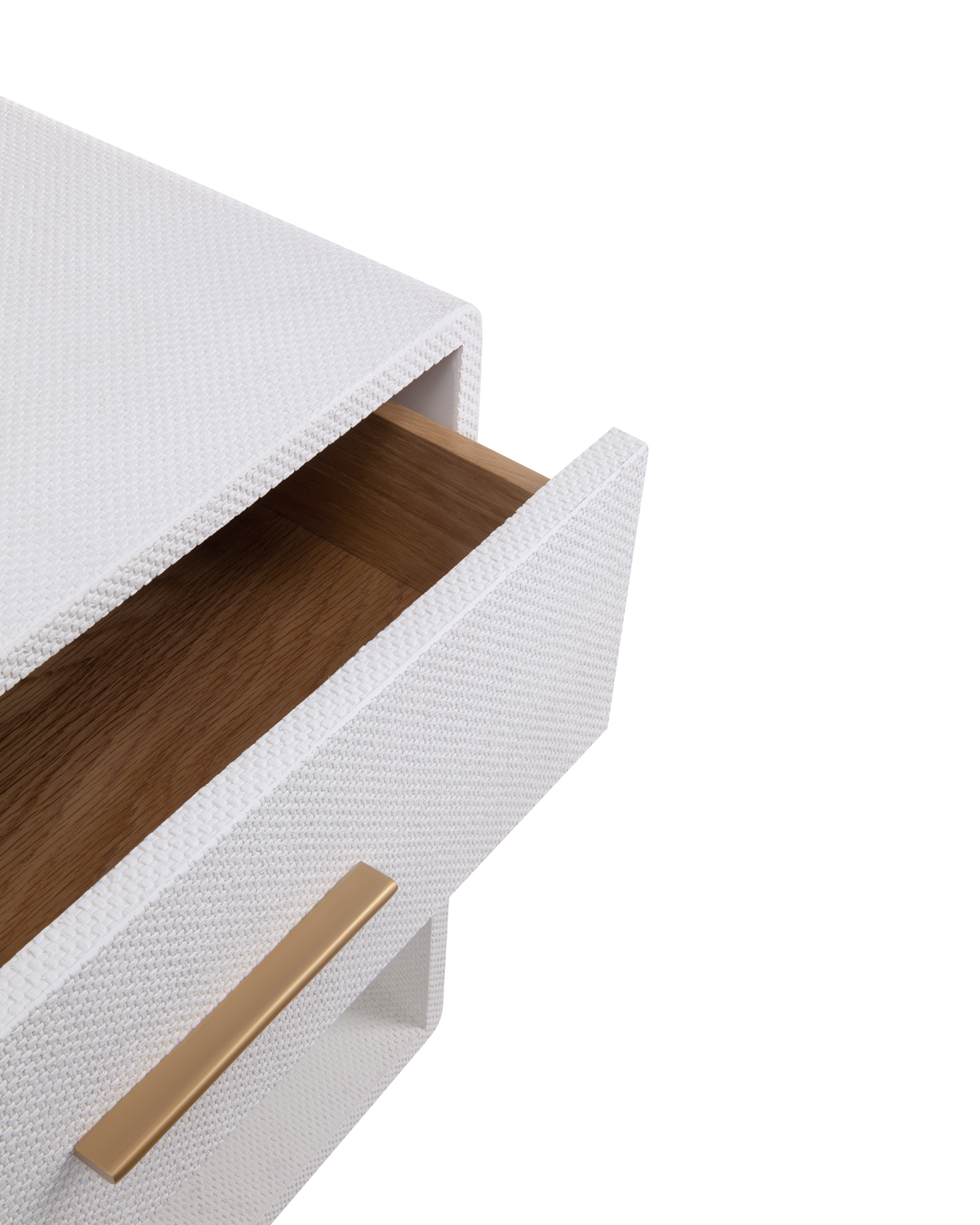 Белая прикроватная тумба с фактурной отделкой “Тейт” Louvre Home LHFBT12WL/DPO