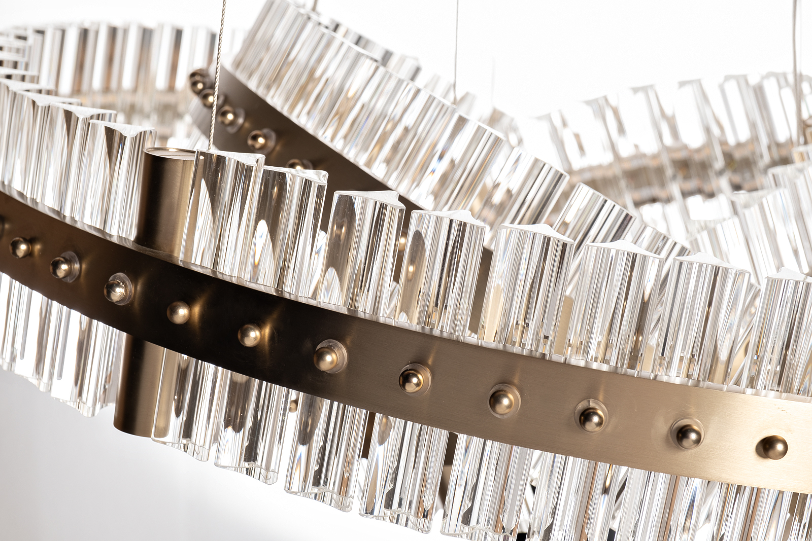 Люстра подвесная прозрачное стекло/золото Garda Decor 91GH-30867