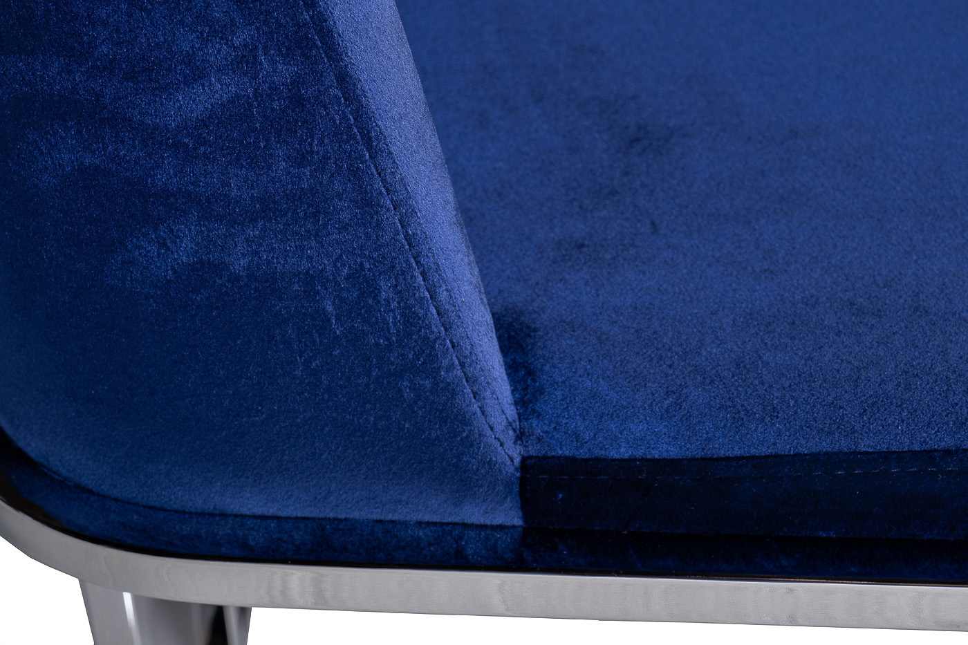 Стул обеденный велюровый синий/хром Garda Decor GY-DC8365-B