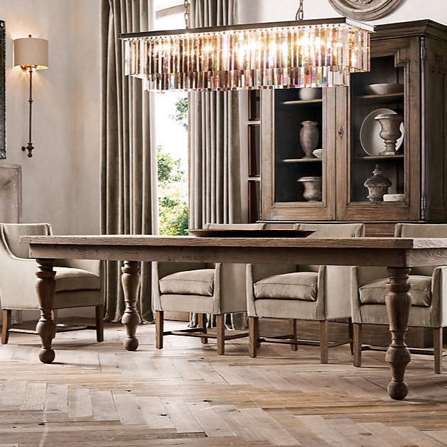 Люстра Restoration Hardware 1920s Odeon Clear Glass Fringe Rectangular 59" Grey Iron