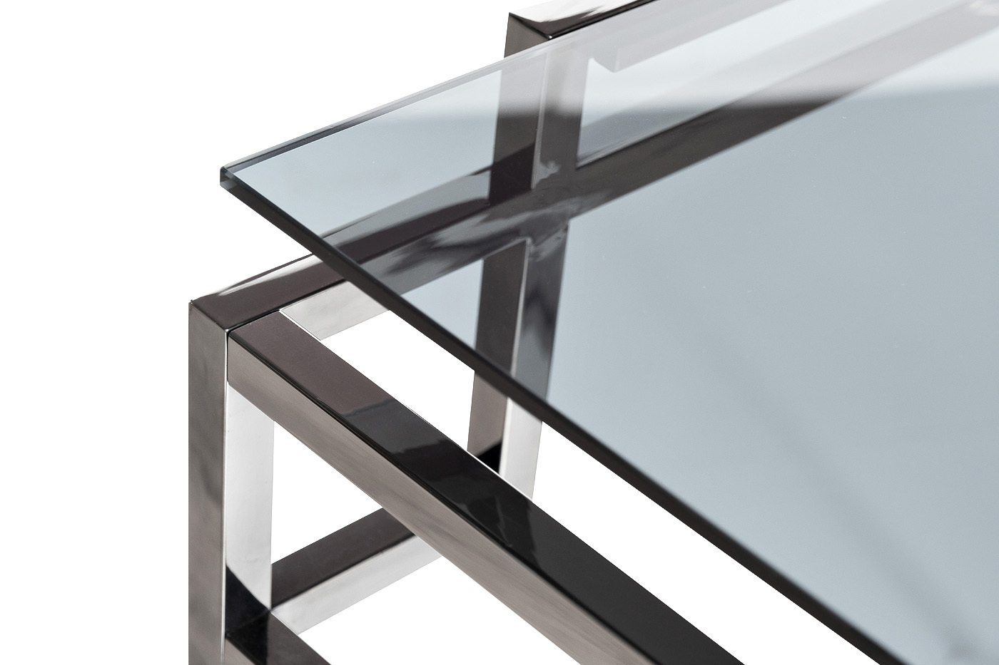 Столик журнальный темное стекло/темный хром Garda Decor 47ED-ET162BL