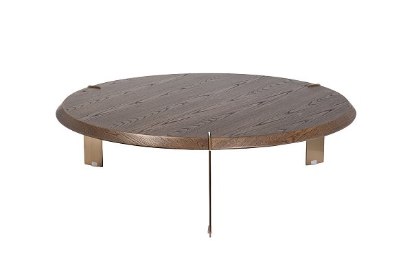Стол журнальный круглый темный шпон Garda Decor KFG203