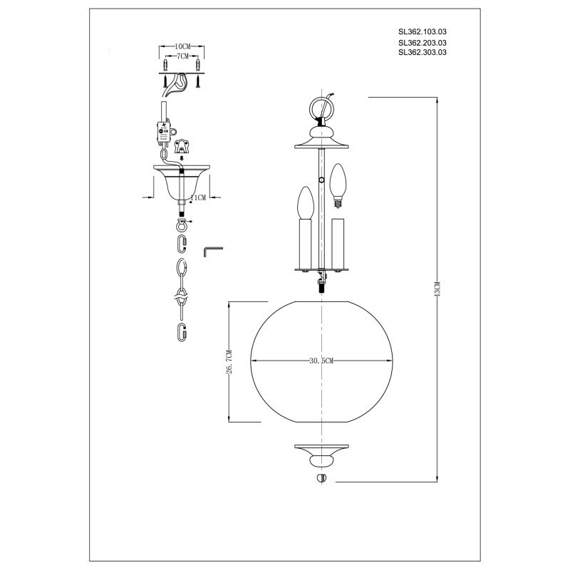 Подвесная люстра ST Luce SL362.103.03