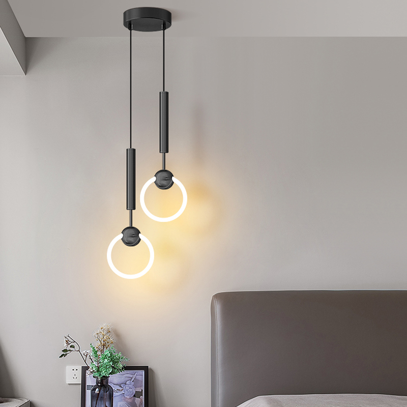 Подвесной светильник FINNUR RING DUO D15 Black by ImperiumLoft