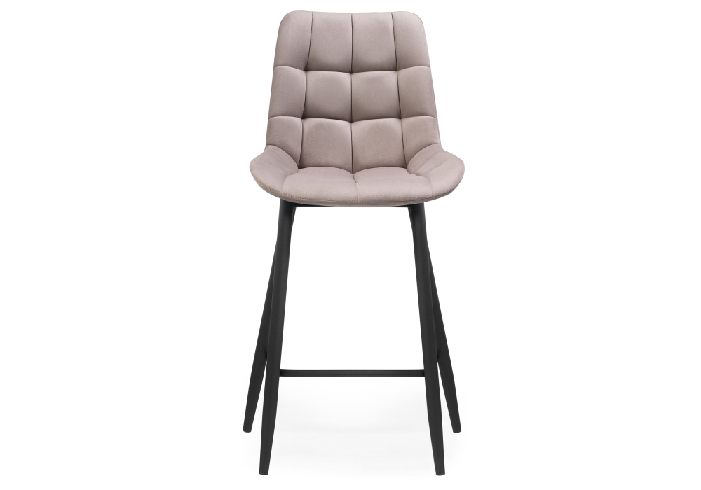 Барный стул Woodville Алст велюр латте / черный 502279
