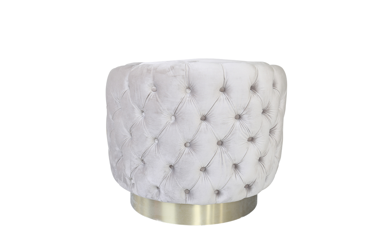 Кресло вращающееся светло-серое велюровое Garda Decor 87YY-1827 BG