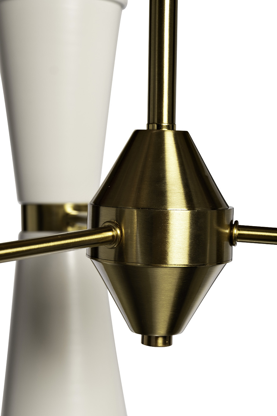 Светильник подвесной с белыми плафонами/латунь Garda Decor 92EL-YG02125-3P