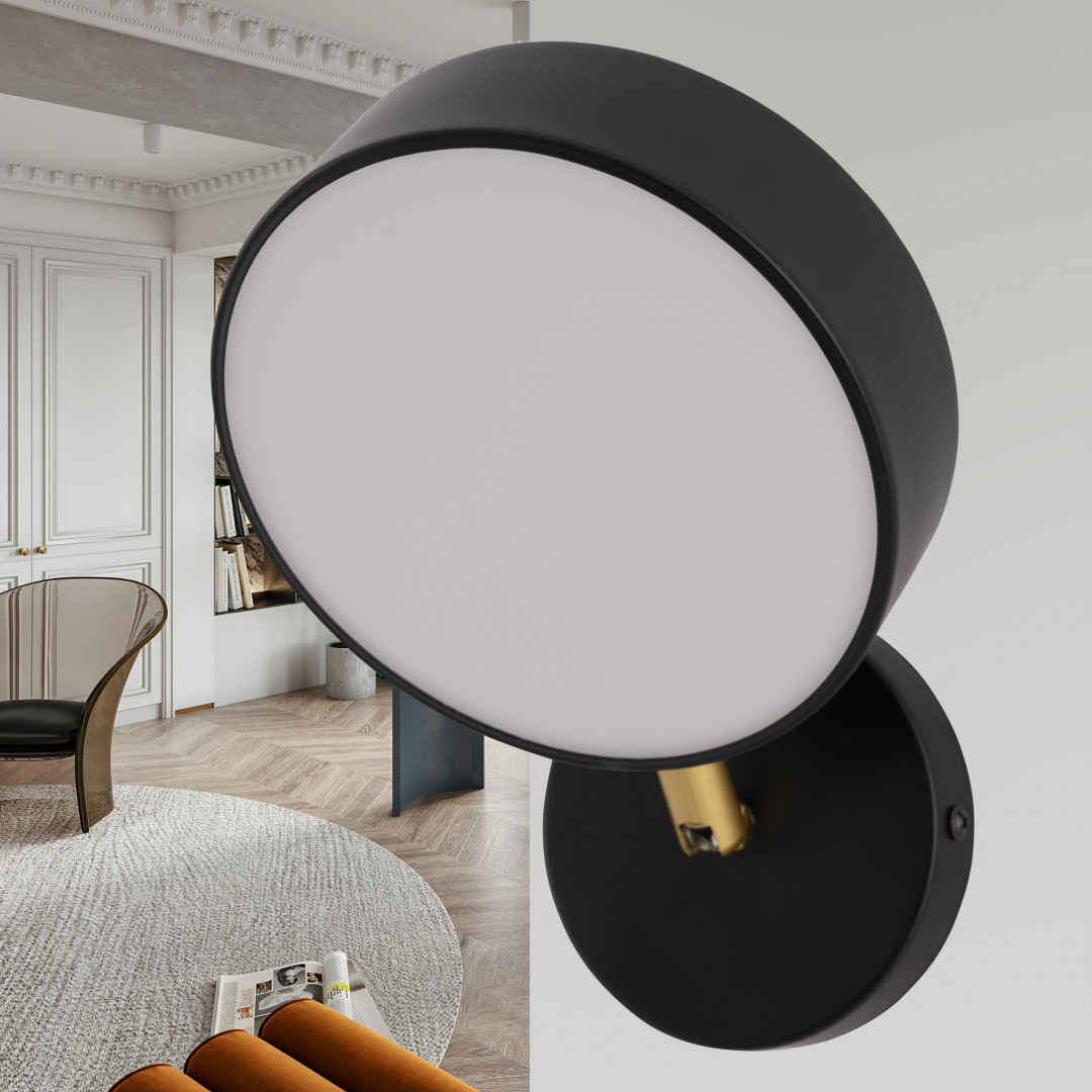 Настенный светильник светодиодный 252006/1 Bk/Bk Arte Milano