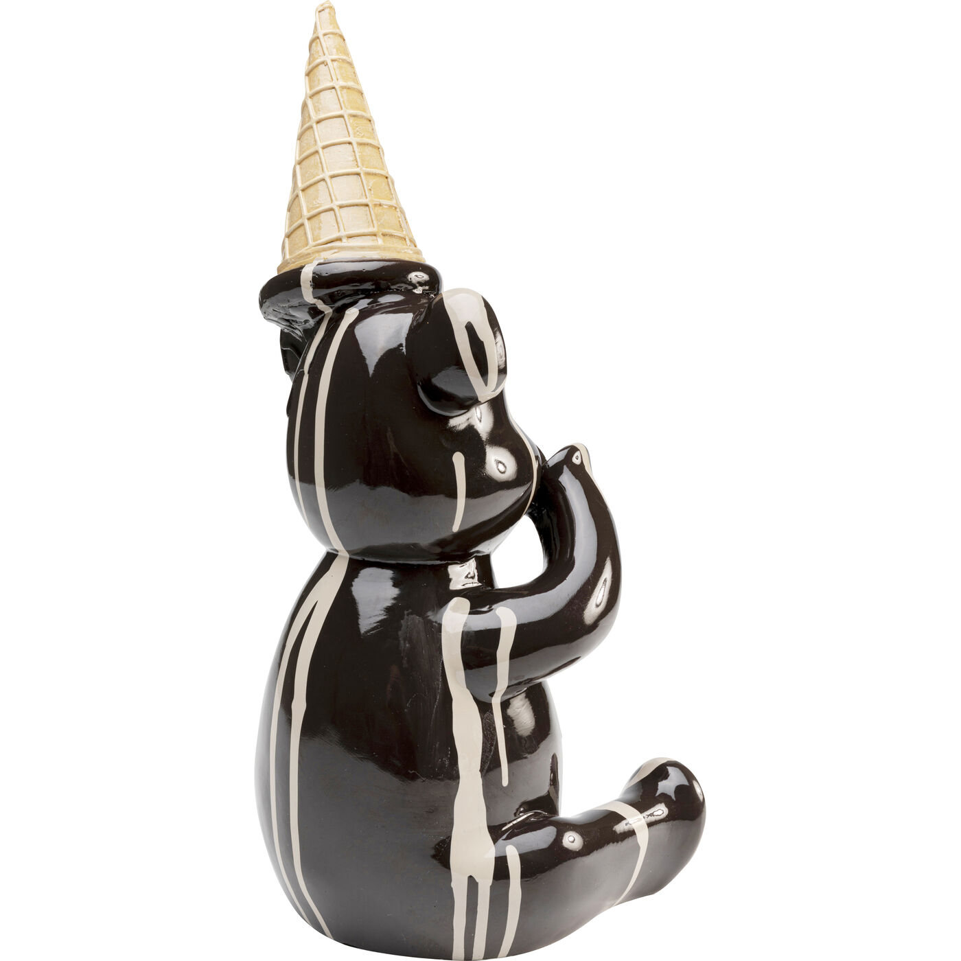 Фигура декоративная Sitting Gelato Bear Black 37cm KARE 58004
