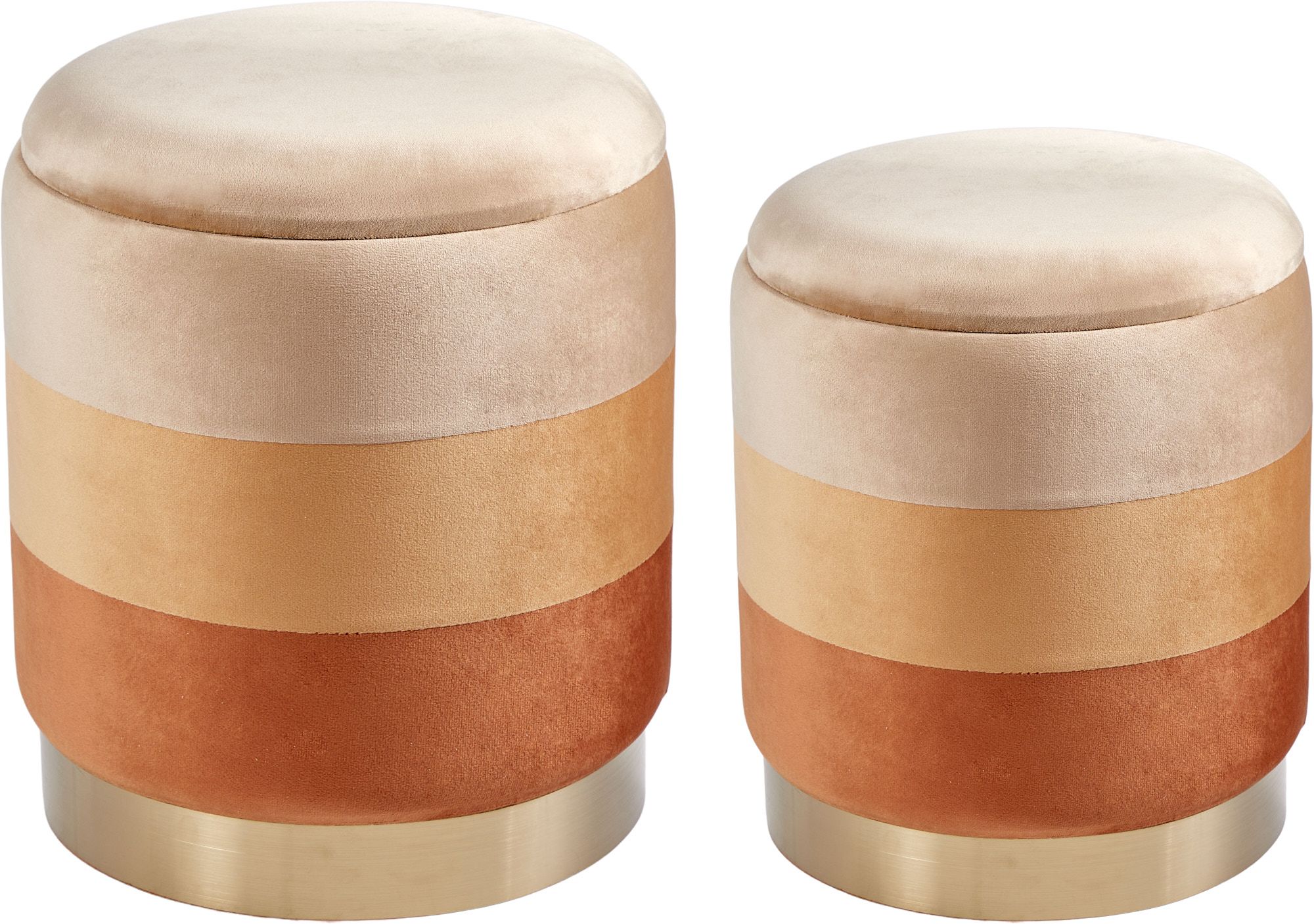 Пуфы с крышкой, набор Glasar 49-332/BM